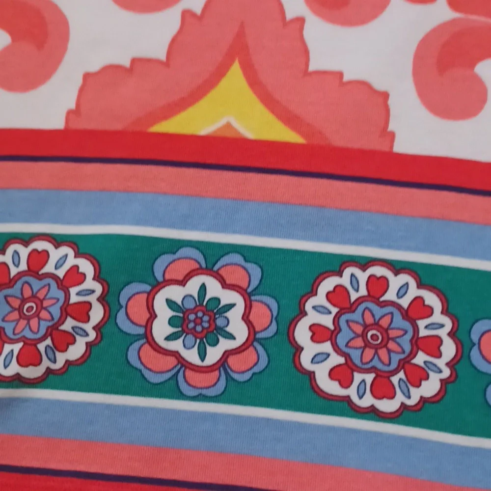 Rafaella Multi-Color Design Print Midi Cotton Dress